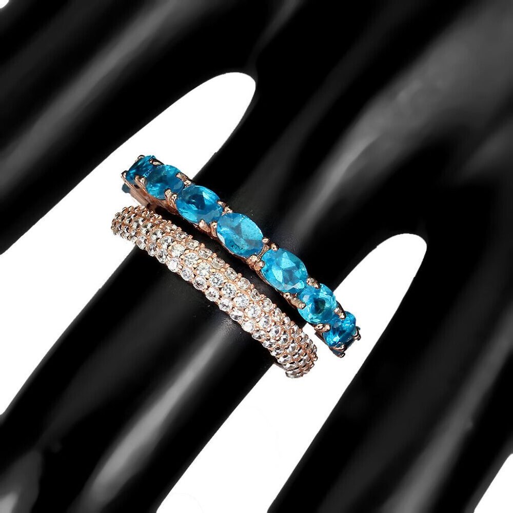 Blue Apatite .925 Sterling Silver Ring